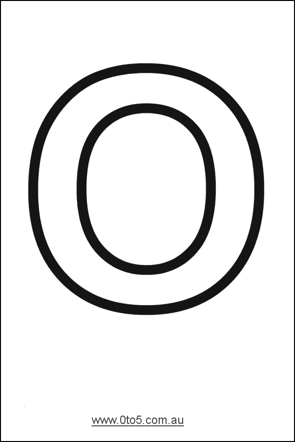 letter o clipart black and white